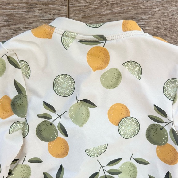 Petit Lem Baby Girls Lemons and Limes Rashguard Swimsuit Sz 18-24 Months Capri - Picture 5 of 5